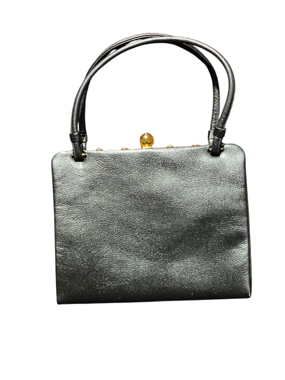 Koret vintage Black Leather Top-Handle Women's Bag